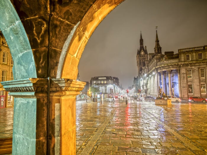 Photo of the centre of Aberdeen, the City where this years 2023 SNP conference was held