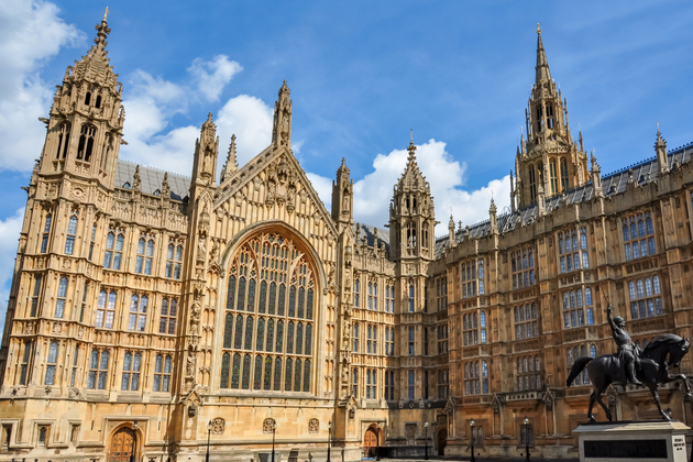 Photograph of the UK Houses of Parliament in Westminster, London