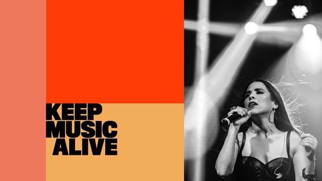 Keep Music Alive poster featuring a female singer performing on stage