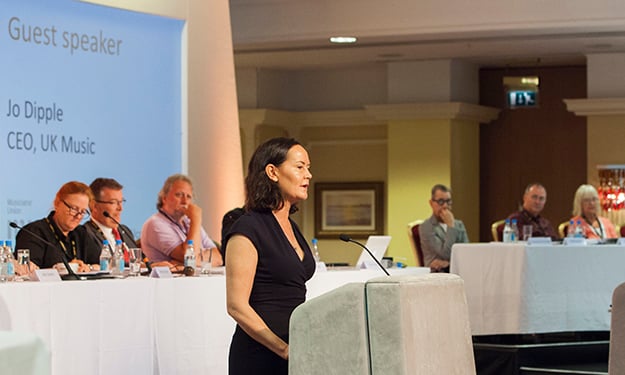 Jo Dipple speaking at Conference 2015