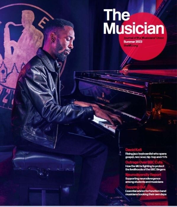 Cover of the Musician Summer 2023 edition featuring David Kofi.